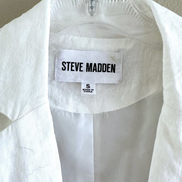 Steve Madden White Linen Blend Blazer Jacket - NWOT - Picture 4 of 11